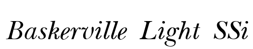 Baskerville Light SSi Font Image
