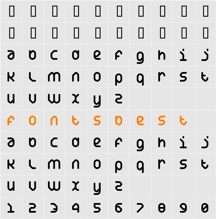 DS Yakuti65R Character Map