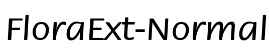 FloraExt-Normal Font Image