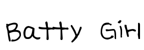 Batty Girl Font Image