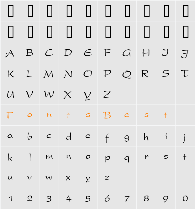 DSU_FreeHand Character Map
