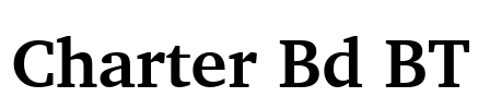 Charter Bd BT Font Image