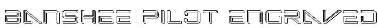 Banshee Pilot Engraved Font Image