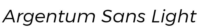 Argentum Sans Light
