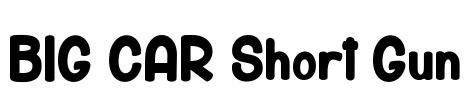 BIG CAR Short Gun Font Image
