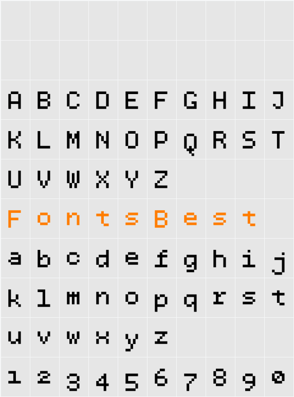 BPdotsSquares Character Map