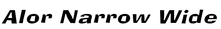 Alor Narrow Wide Font Image