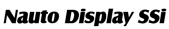Nauto Display SSi Font Image
