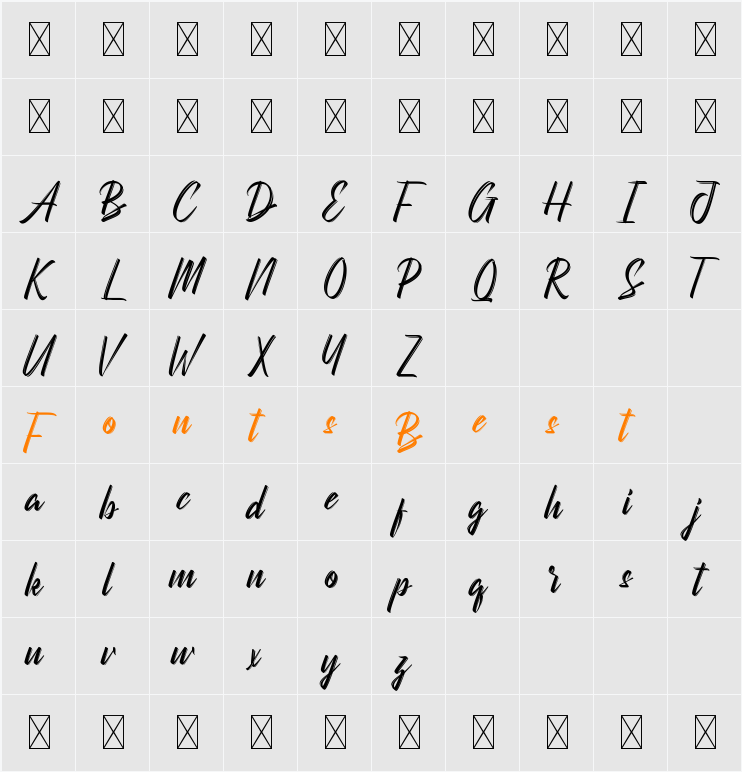 Backscatter Demo Character Map