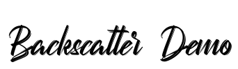 Backscatter Demo Font Image