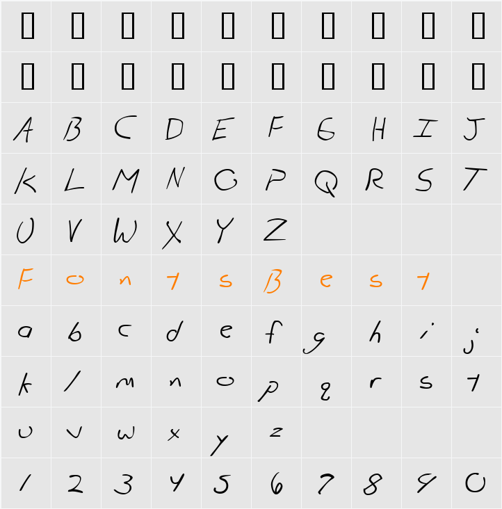 DahmerBits Character Map