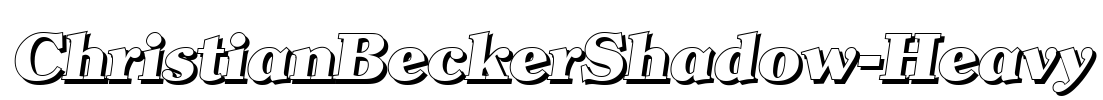 ChristianBeckerShadow-Heavy Font Image