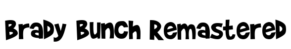 Brady Bunch Remastered Font Image