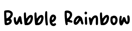 Bubble Rainbow Font Image