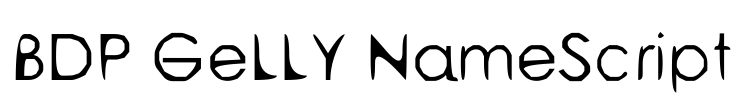 BDP GeLLY NameScript Font Image