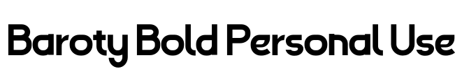 Baroty Bold Personal Use Font Image