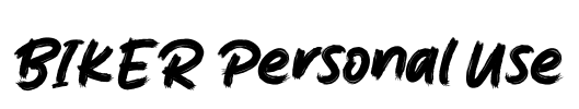 BIKER Personal Use Font Image