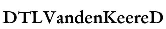 DTLVandenKeereD Font Image