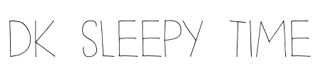 DK Sleepy Time Font Image