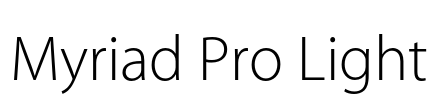 Myriad Pro Light