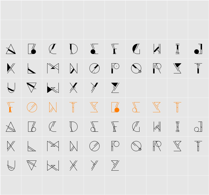 Aesthetika Character Map