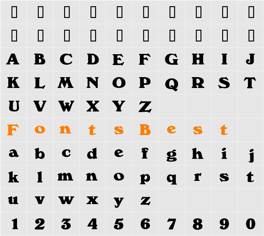 CatalegoDisplaySSi Character Map