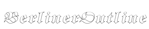BerlinerOutline Font Image