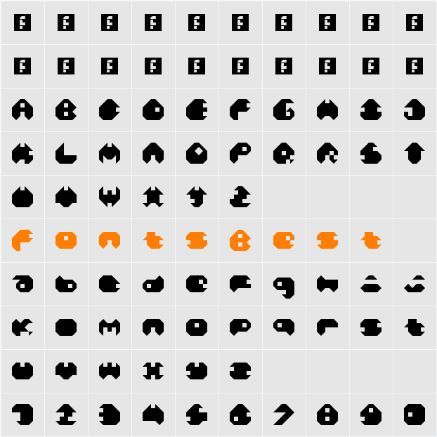 Mono LH Character Map