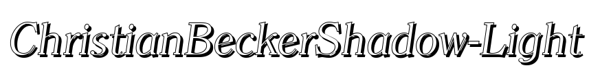 ChristianBeckerShadow-Light Font Image