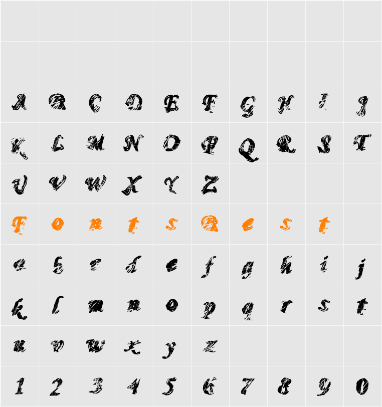 MonoMadness Character Map
