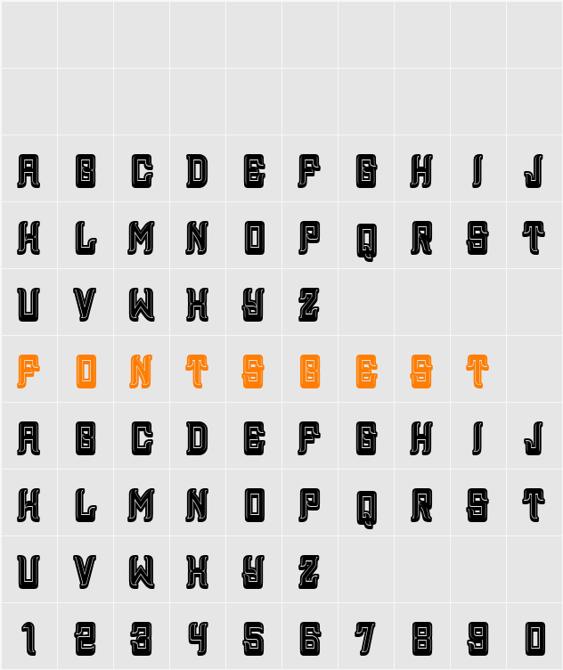 Assyrian 3D Filled Character Map