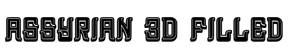 Assyrian 3D Filled Font Image