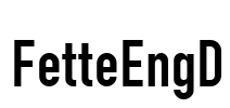 FetteEngD Font Image