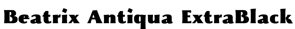 Beatrix Antiqua ExtraBlack Font Image