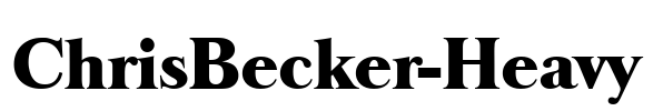 ChrisBecker-Heavy Font Image
