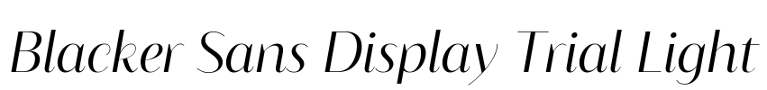 Blacker Sans Display Trial Light Font Image