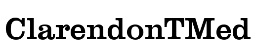 ClarendonTMed Font Image