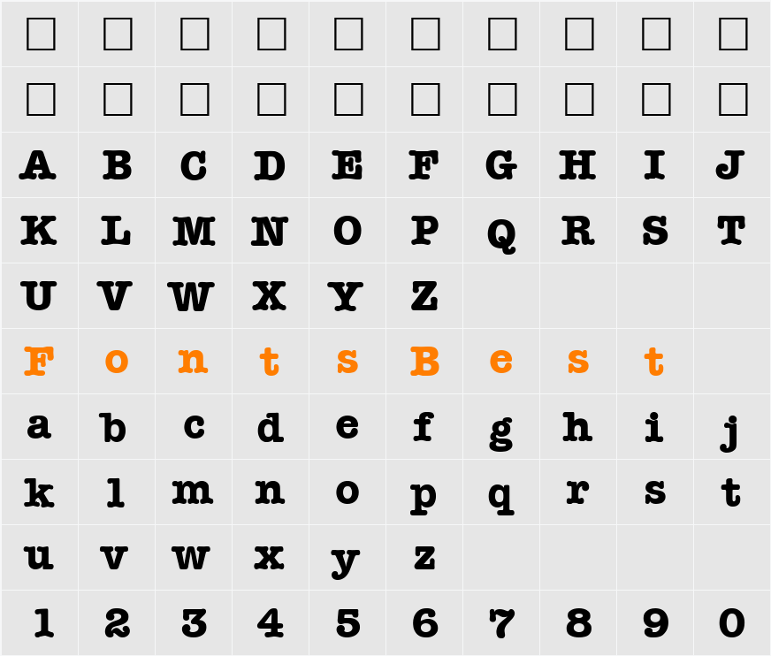 Dateline Character Map