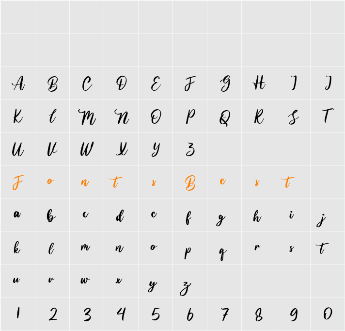 Bulgabia Character Map
