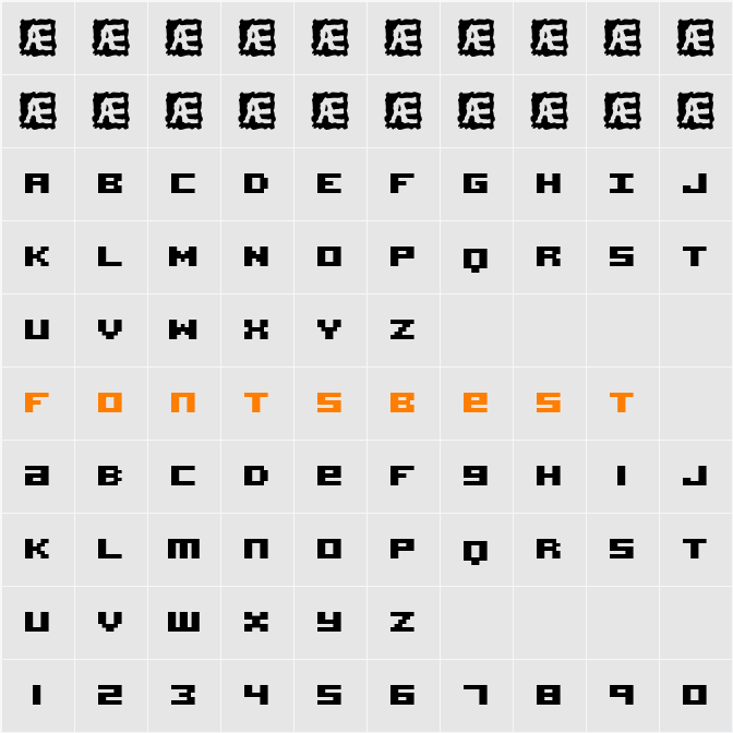 Acknowledge TT (BRK) Character Map