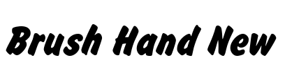 Brush Hand New Font Image