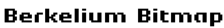 Berkelium Bitmap Font Image