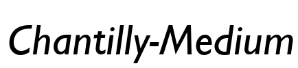 Chantilly-Medium Font Image