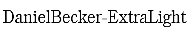 DanielBecker-ExtraLight Font Image