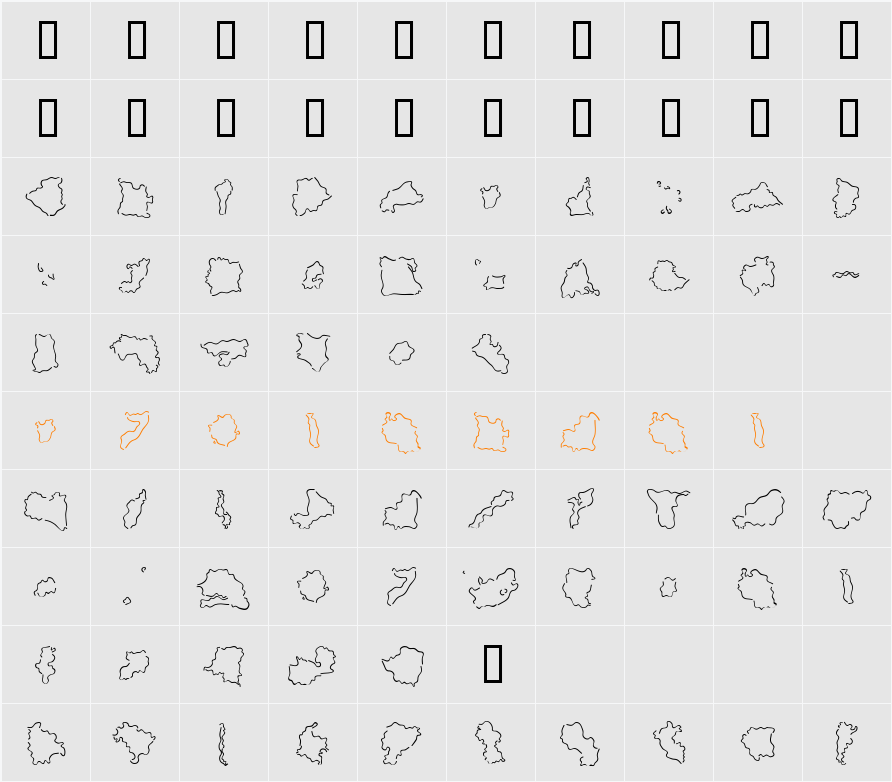 Mini Pics Character Map