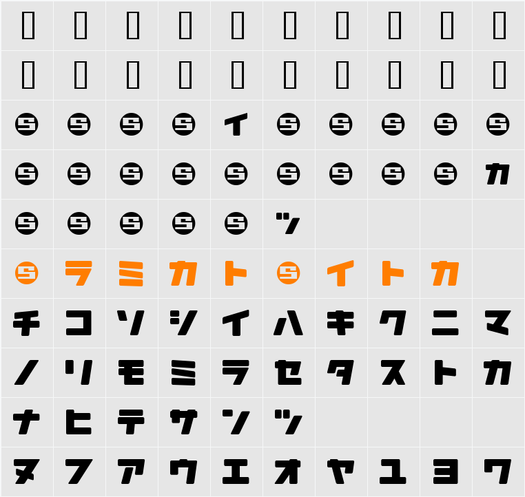 Daidoh Remix RoundJka Character Map