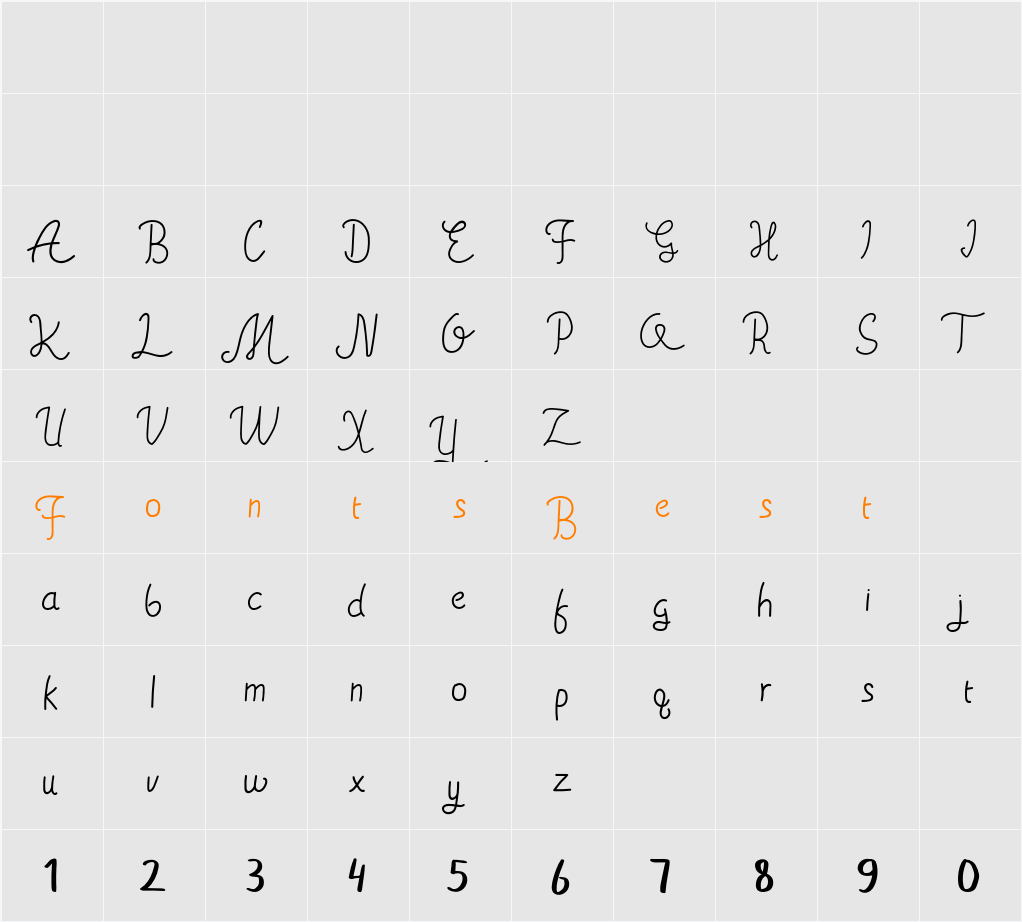ahsley Character Map