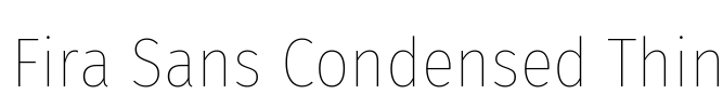 Fira Sans Condensed Thin Font Image