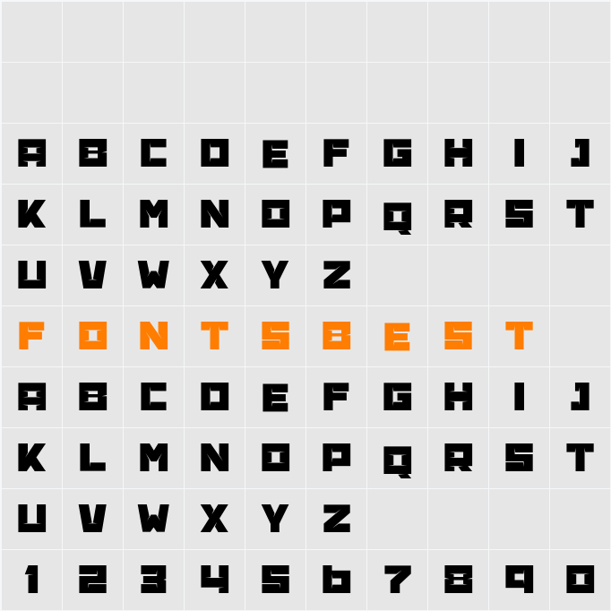 Banana Brick Character Map