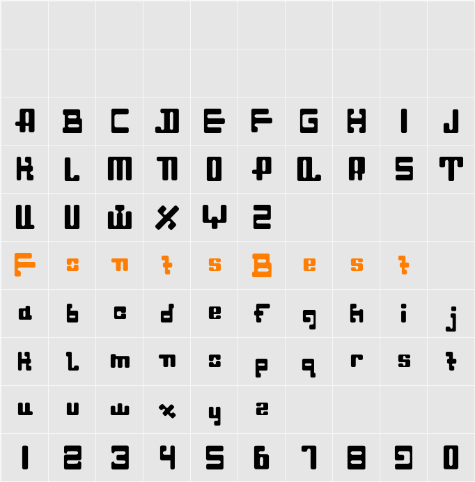 Dahgir Round Character Map